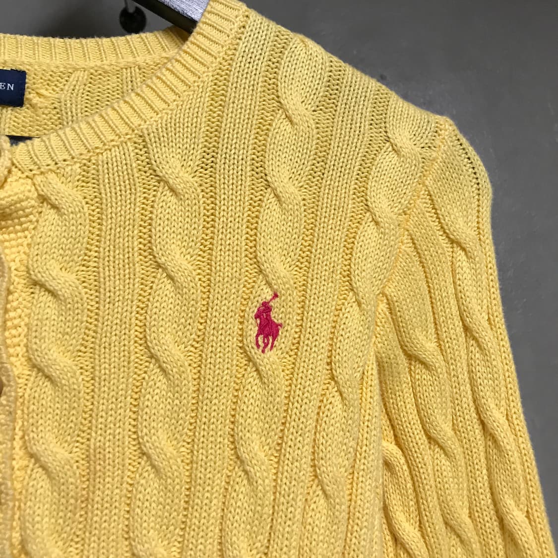 폴로 랄프로렌 케이블 니트 옐로 M8-10(W) 상품이미지4