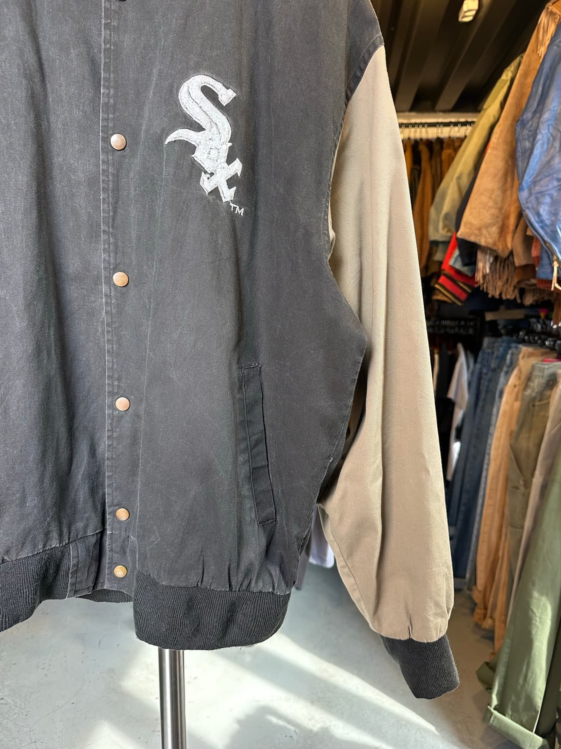90s 스타터 Mlb 페이드 시카고 화이트삭스 베이스볼 자켓 상품이미지4