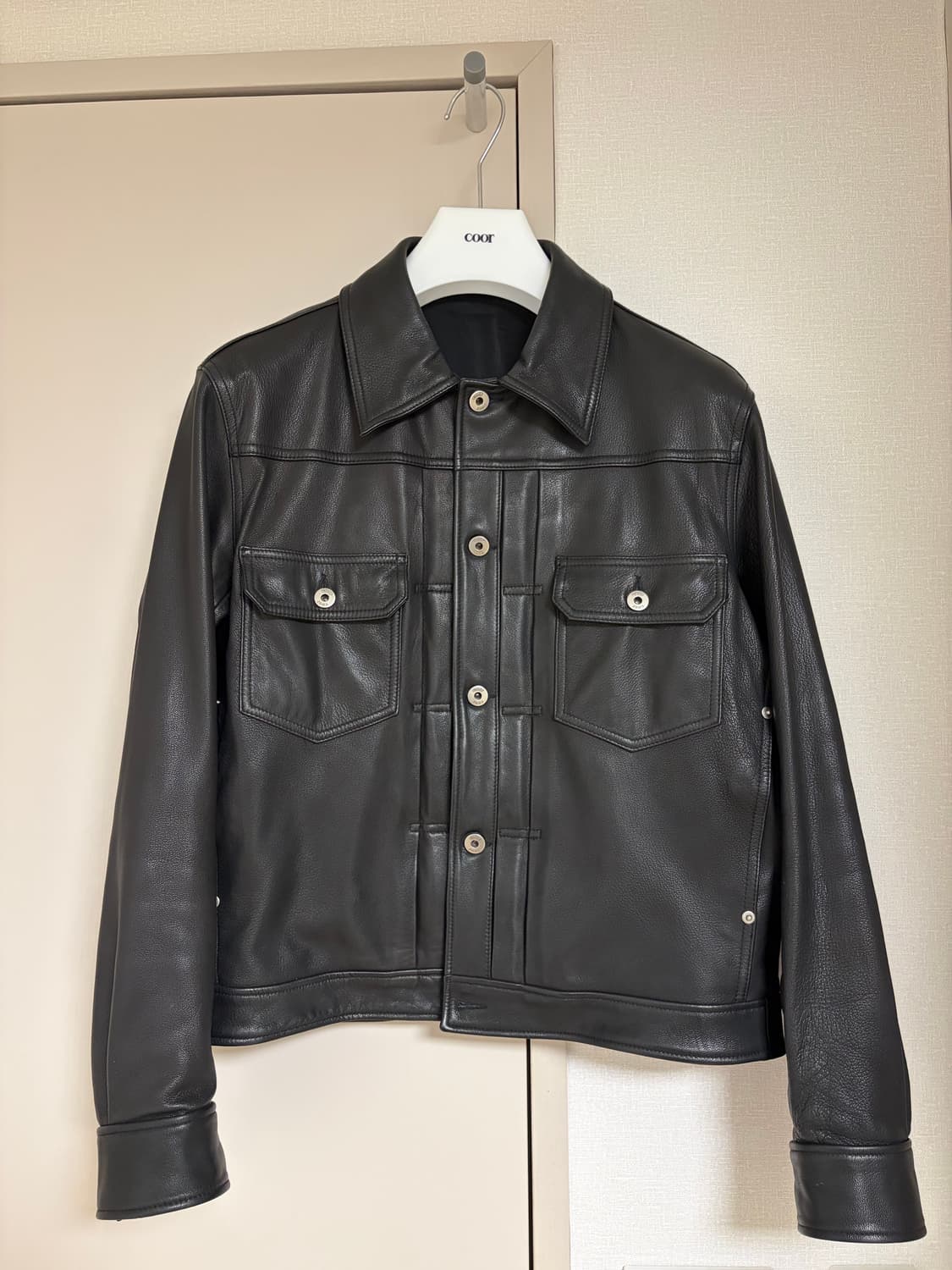 쿠어 가죽 트러커자켓 M 상품이미지3