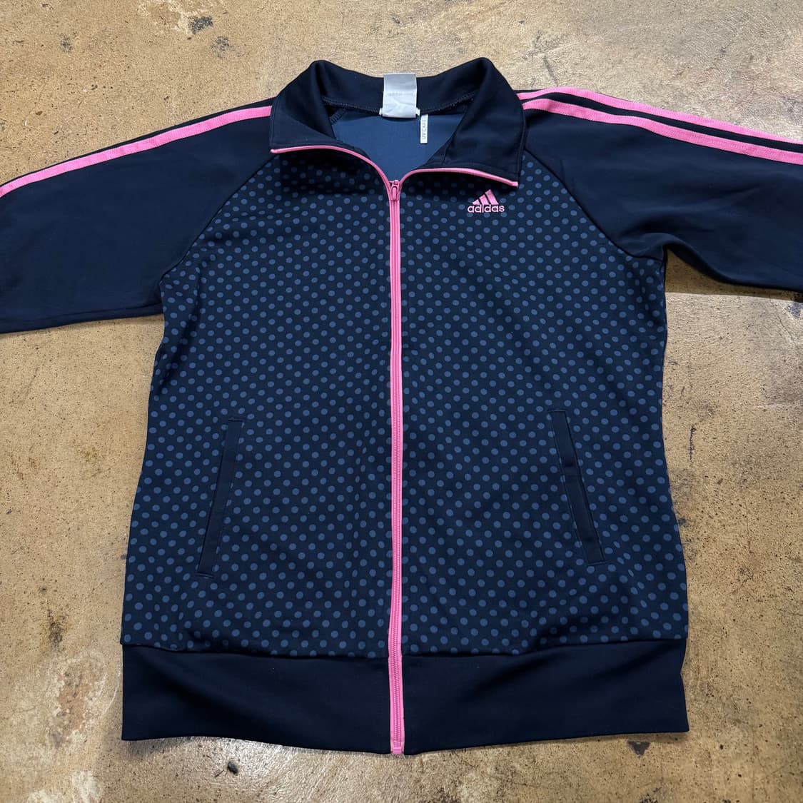 아디다스 네이비 핑크 도트 스포티 트랙탑 져지 상품이미지3