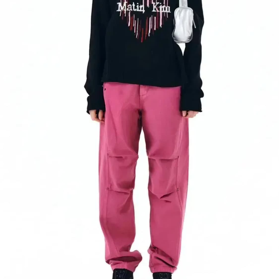 마뗑킴 컬러 볼륨 데님팬츠 / 여성 팬츠/ 남성 팬츠  상품이미지1