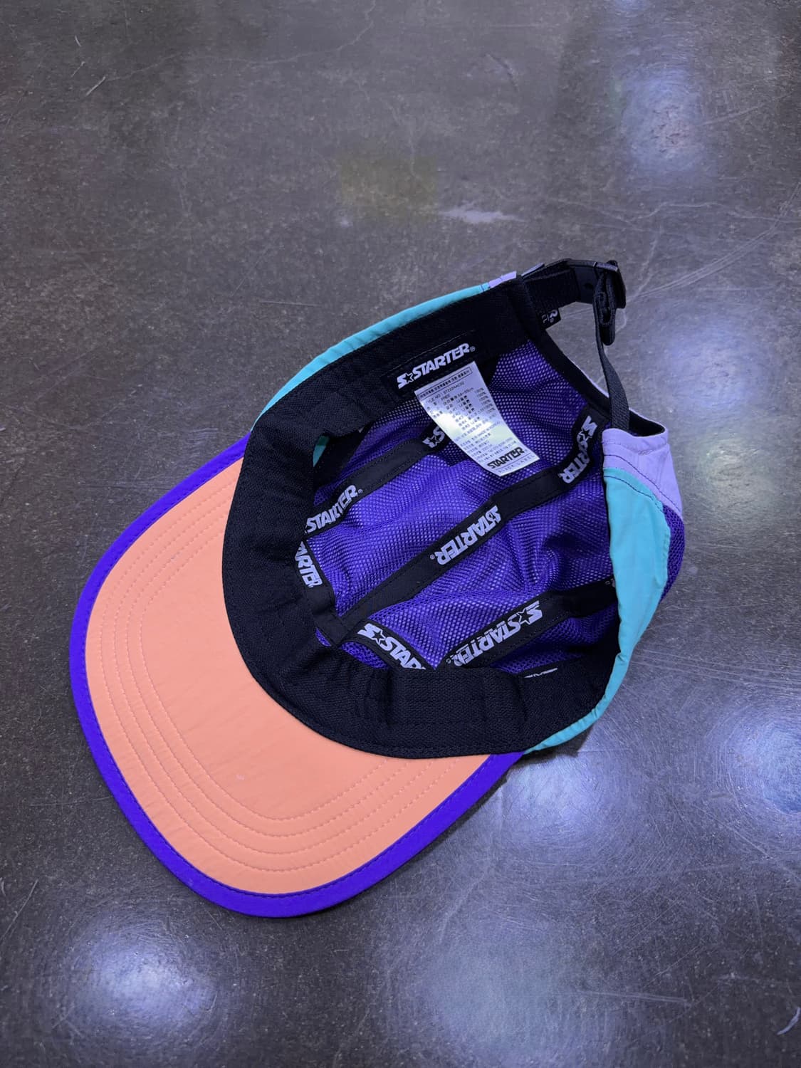 스타터 컬러 블록 배색 나일론 메쉬 캠프캡 모자 상품이미지5