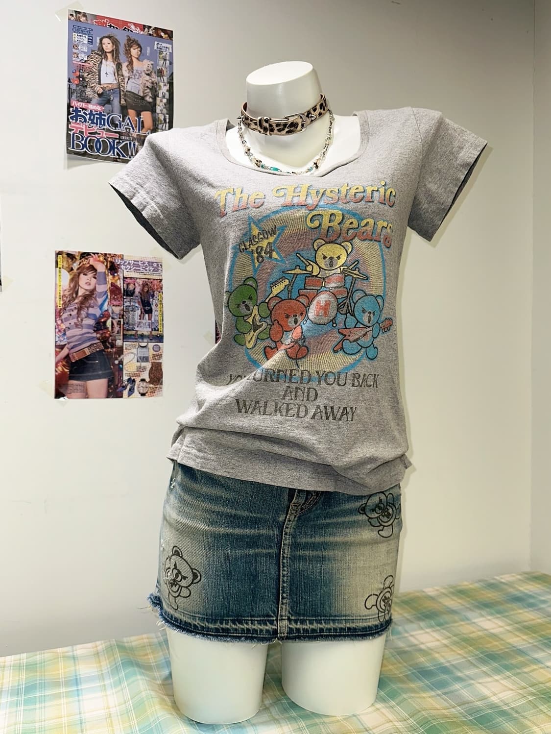 Puck Bear denim skirt 상품이미지5