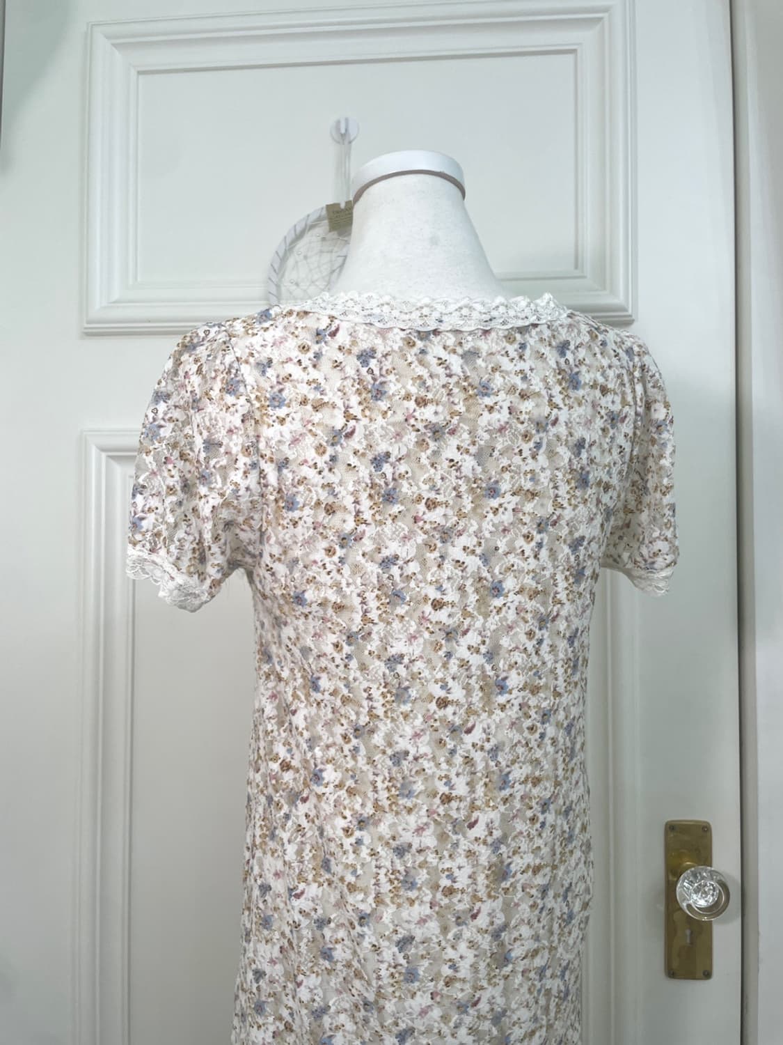 flower lace lettering midi opc(size-F) 상품이미지4