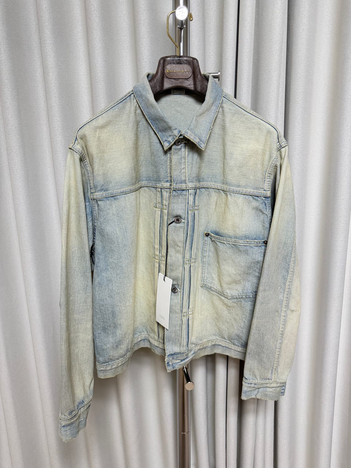 아프레쎄 1st Type Denim Jacket 블리치 데님 46사이즈 상품이미지1