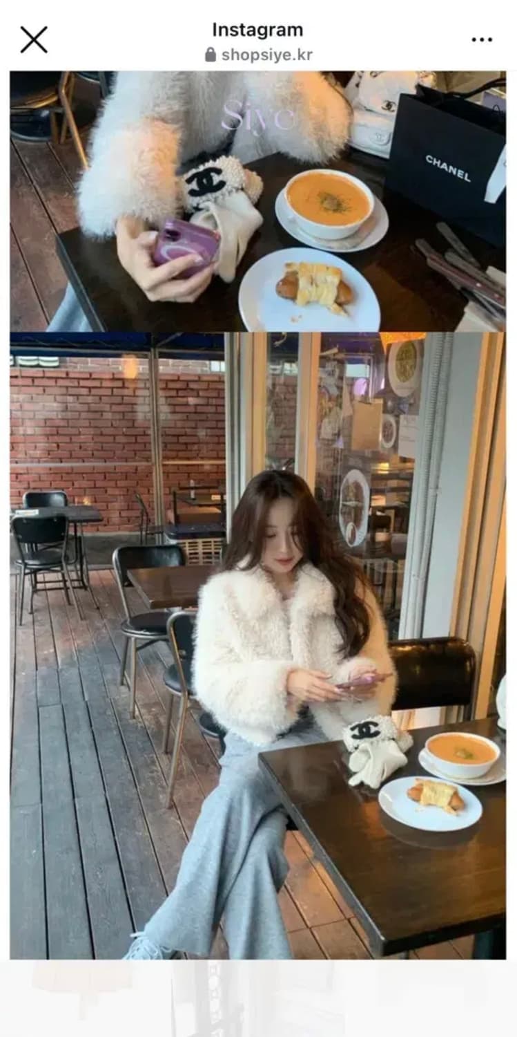 shop siye 시예 퍼자켓 아이보리 상품이미지5