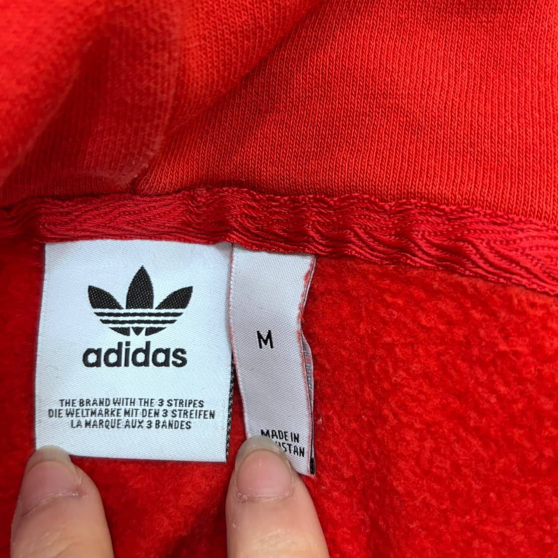 M 아디다스 빈티지 트레포일 후드 티셔츠 0403E 상품이미지3