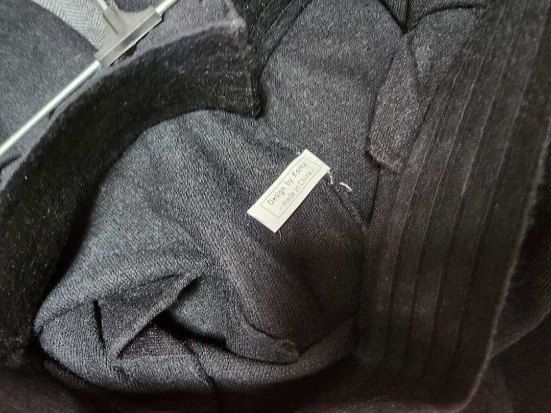 블랙 와이드 니트 밴딩 팬츠 S 상품이미지5