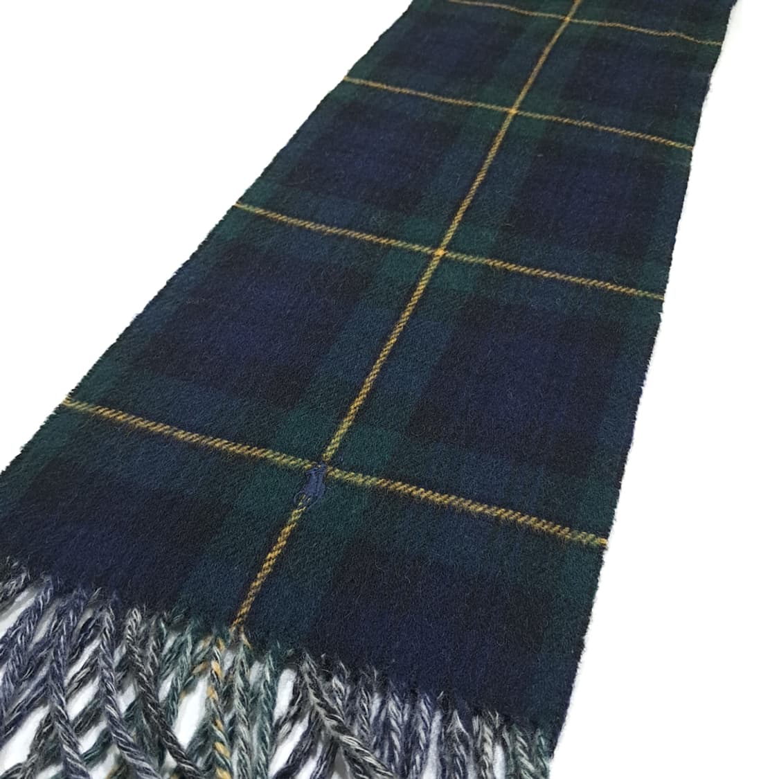 MX383 폴로 이태리판 양면 타탄체크 그린 머플러 목도리 상품이미지6