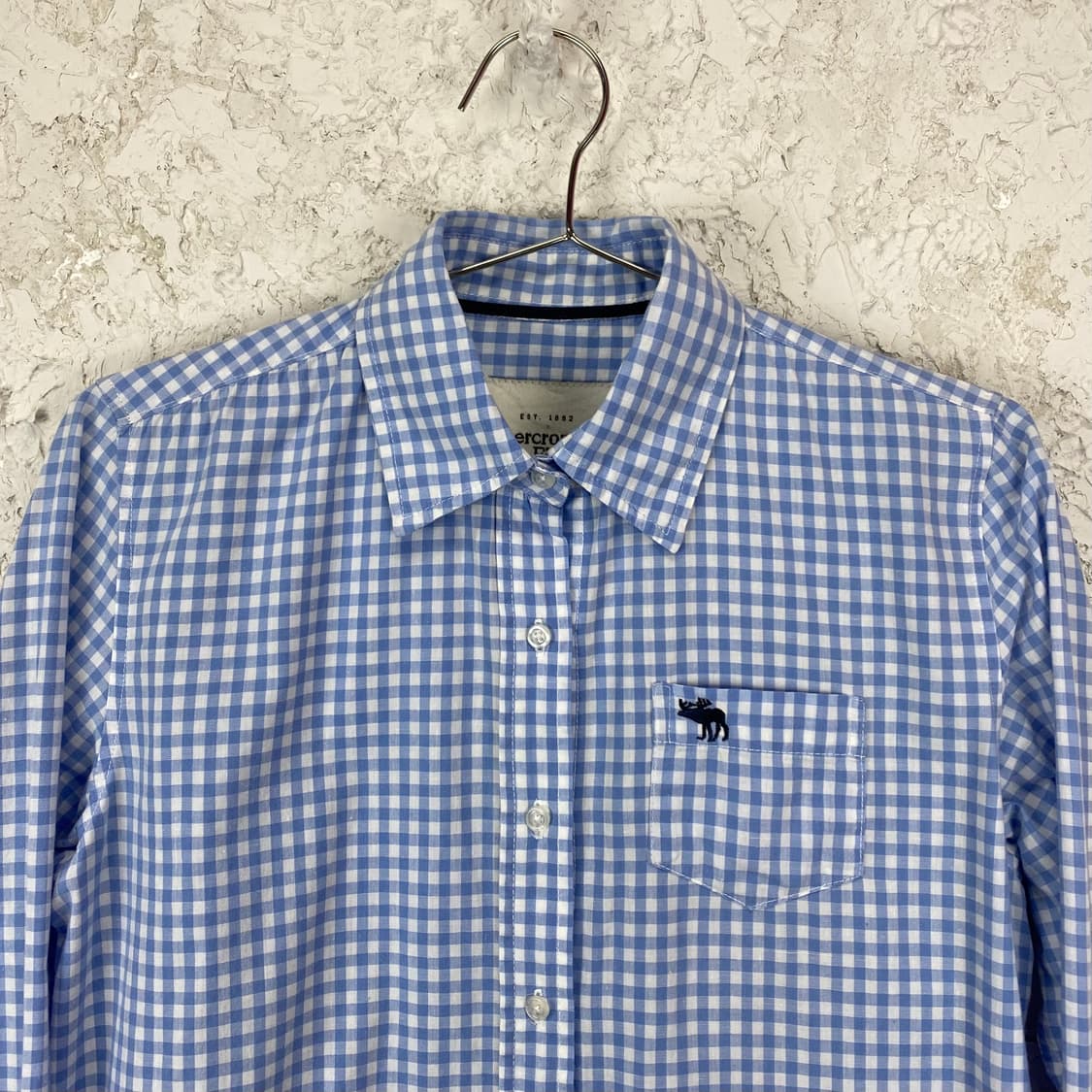 아베크롬비 & 피치 무스 엠브로이더리 포켓 체크 셔츠 상품이미지2