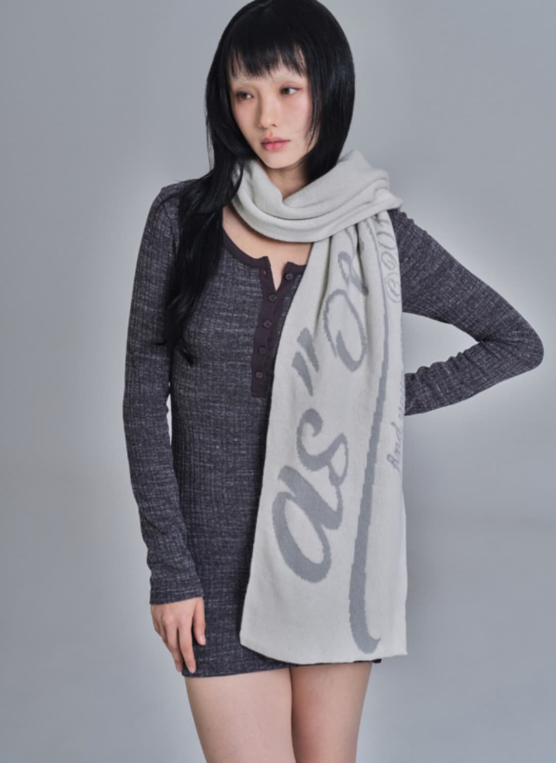 애즈온 크루 리버시블 캐시미어 머플러 상품이미지3