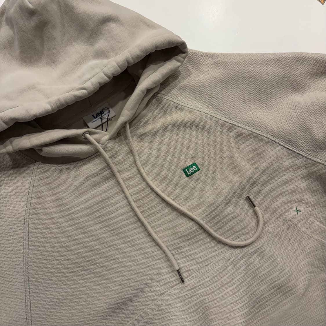 [S] Lee 리 헤링본 후드티 아이보리 B993 상품이미지3