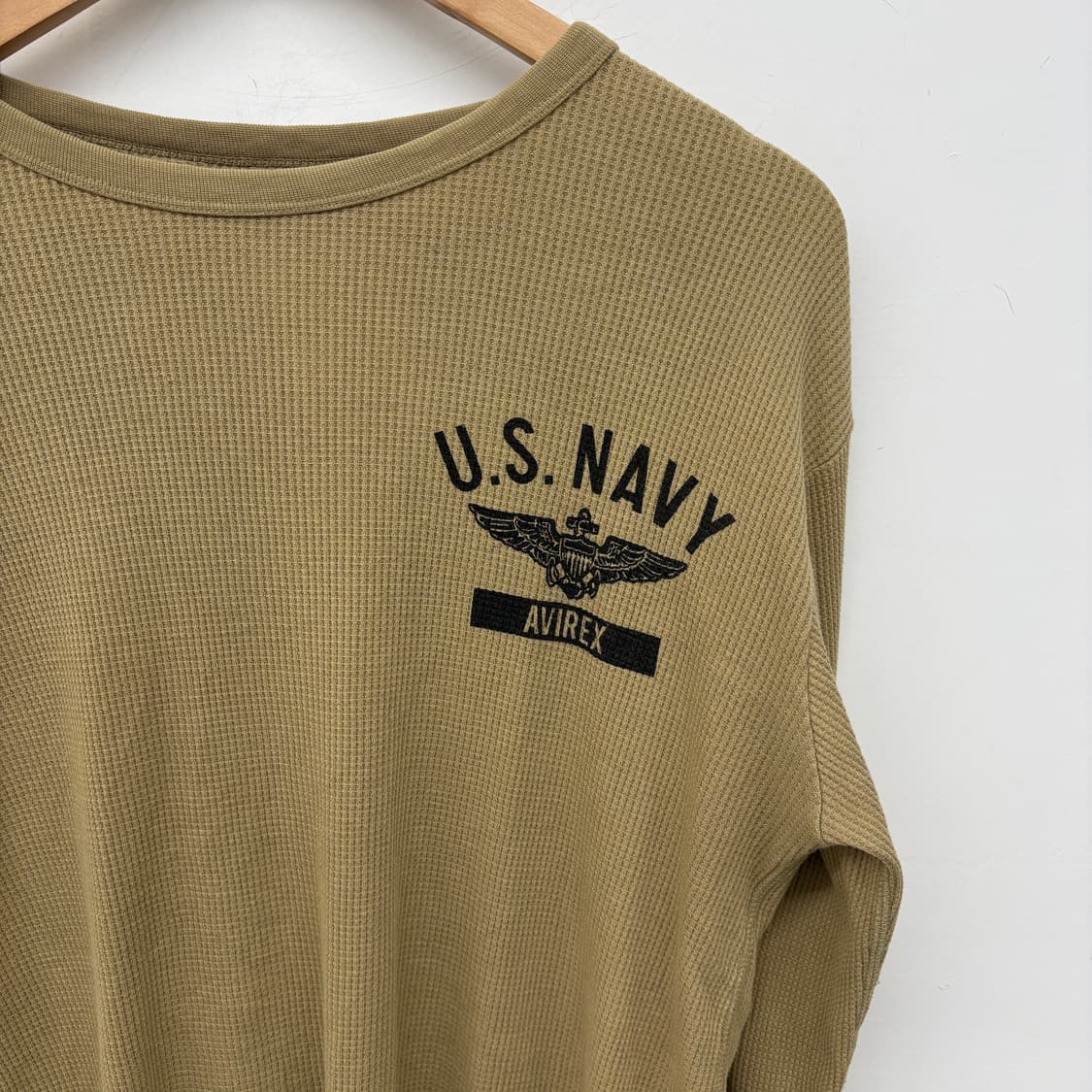 아비렉스 U.S.NAVY 와플 긴팔 티셔츠 남m 상품이미지2