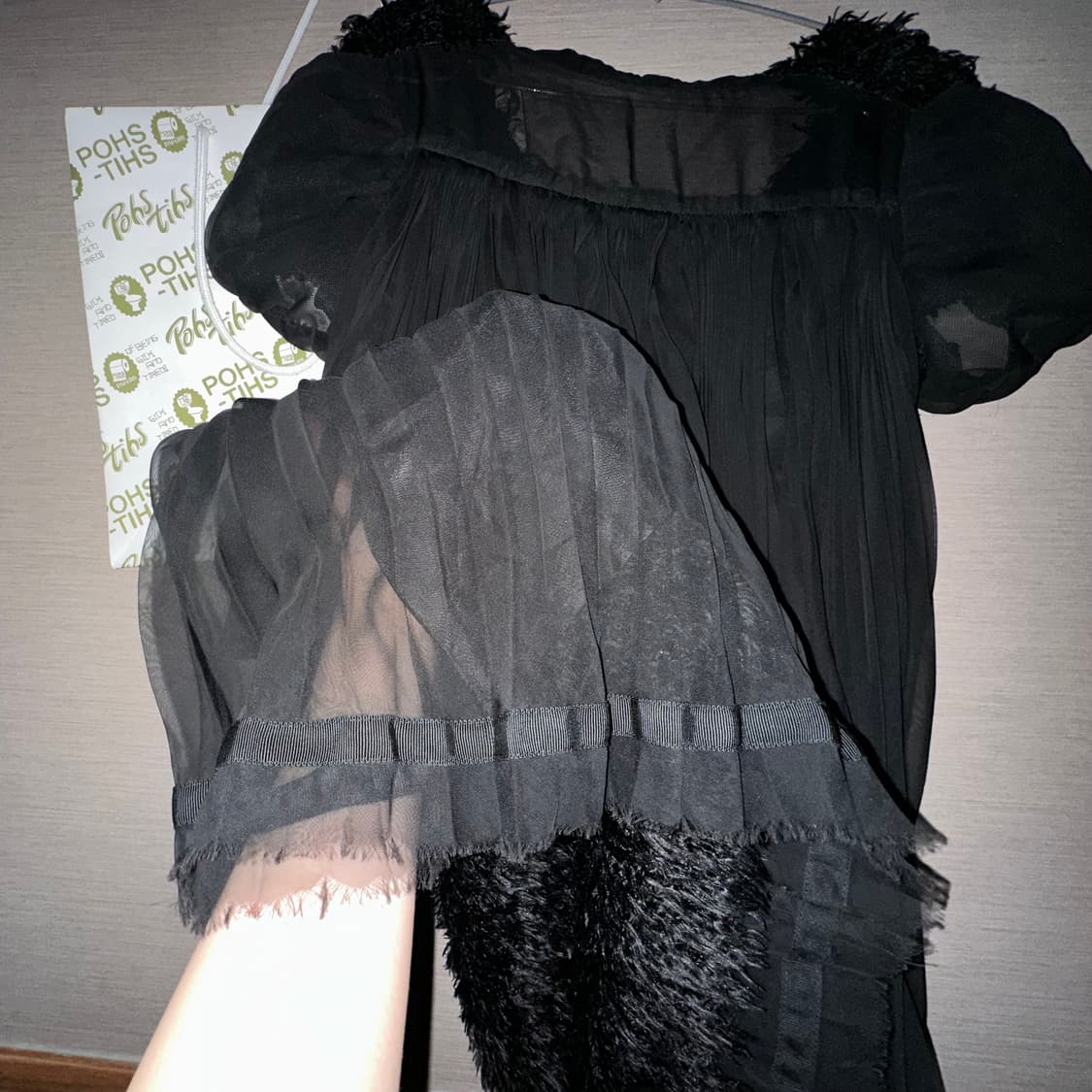 Sacai angora pleated onepiece 상품이미지5