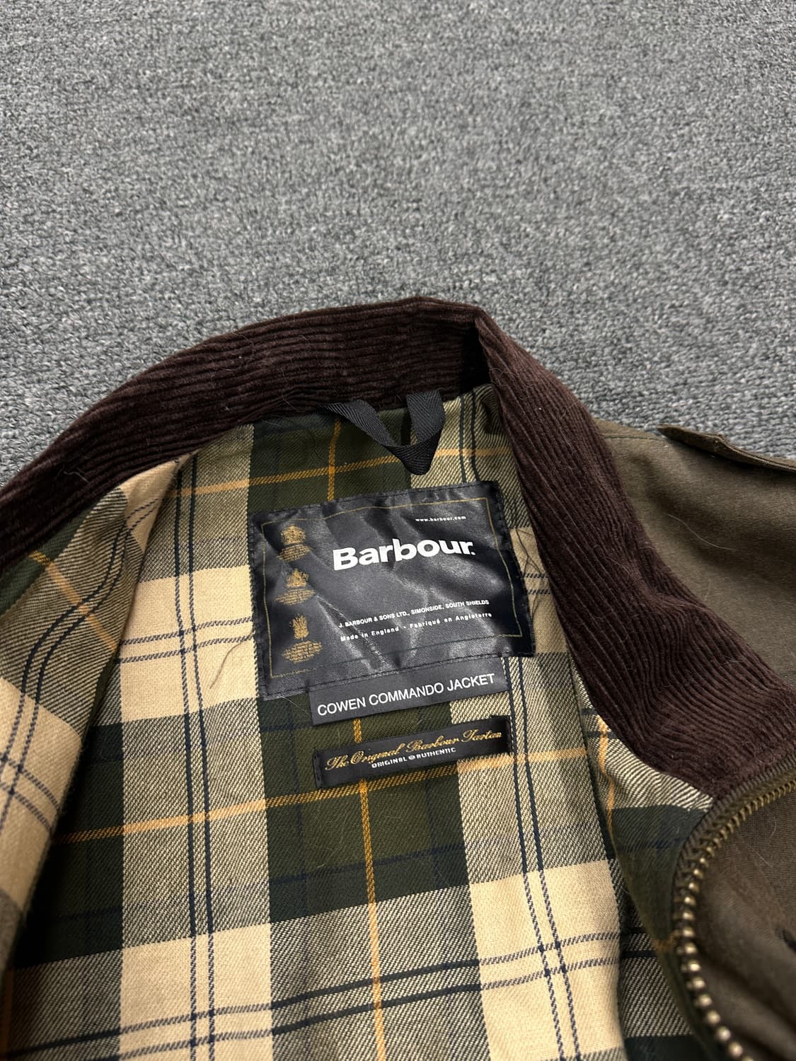 바버 유니온잭 그린 왁스자켓  상품이미지6