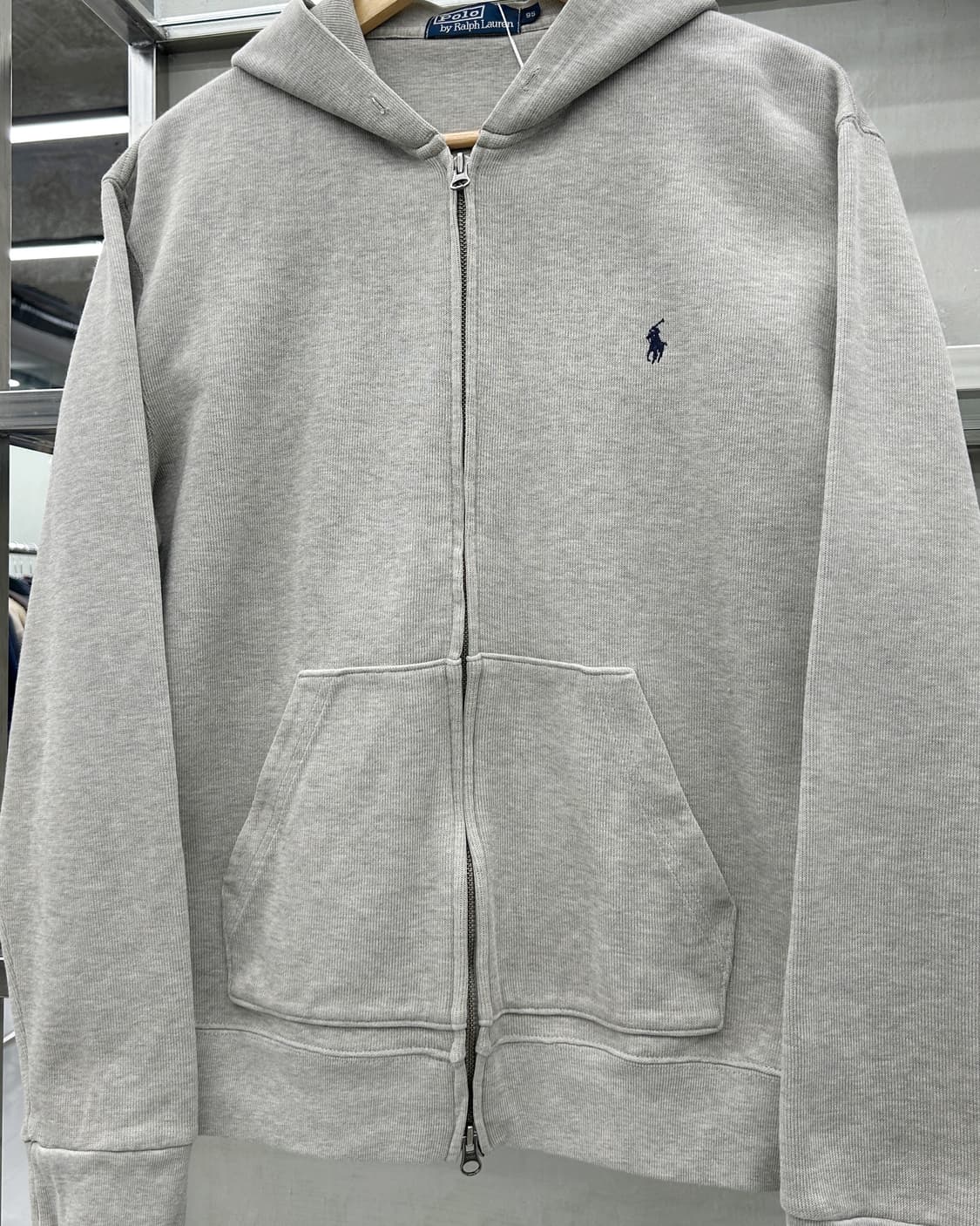 (M) 폴로랄프로렌 00s 코튼 투웨이 니트 후드집업 상품이미지2