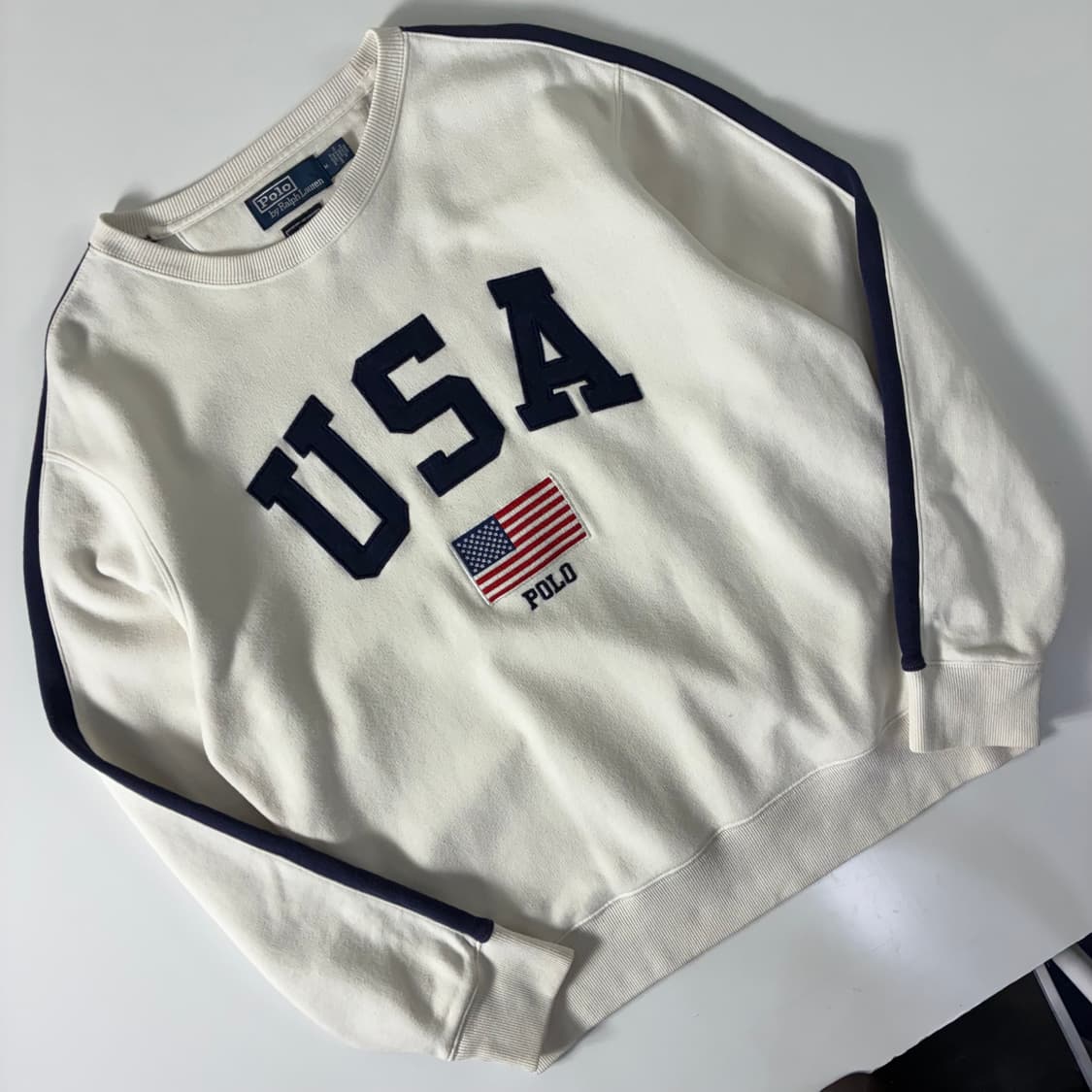 Polo  폴로 랄프로렌 Team USA 성조기 화이트 맨투맨   상품이미지2