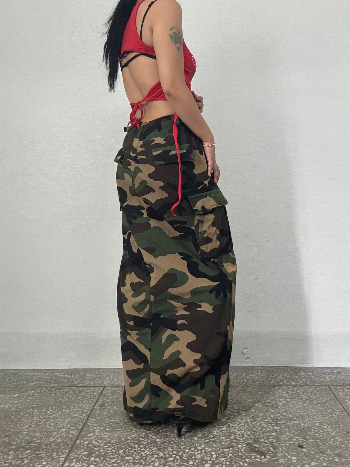 밀리터리 롱 스커트 상품이미지3