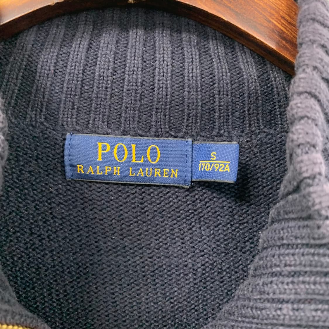 폴로 랄프로렌 블랙 반집업 니트 상품이미지5