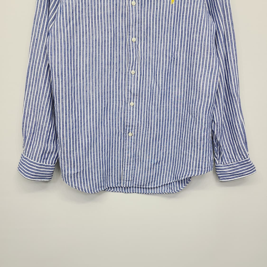  [정품/신형] 폴로 랄프로렌 클래식핏 스트라이프 린넨 셔츠 M 상품이미지4