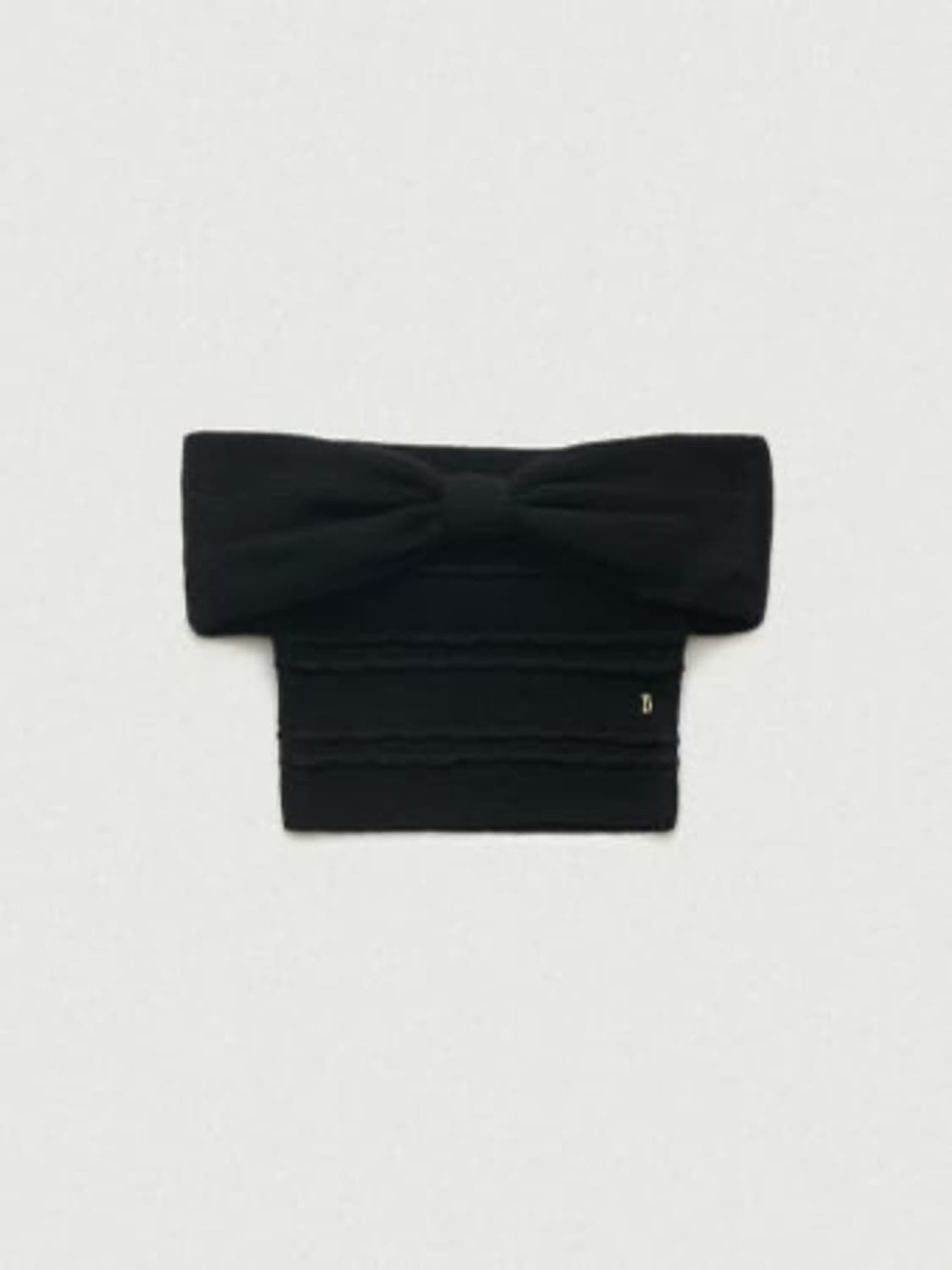 더바넷 블랙리본 오프숄더 니트탑 상품이미지3