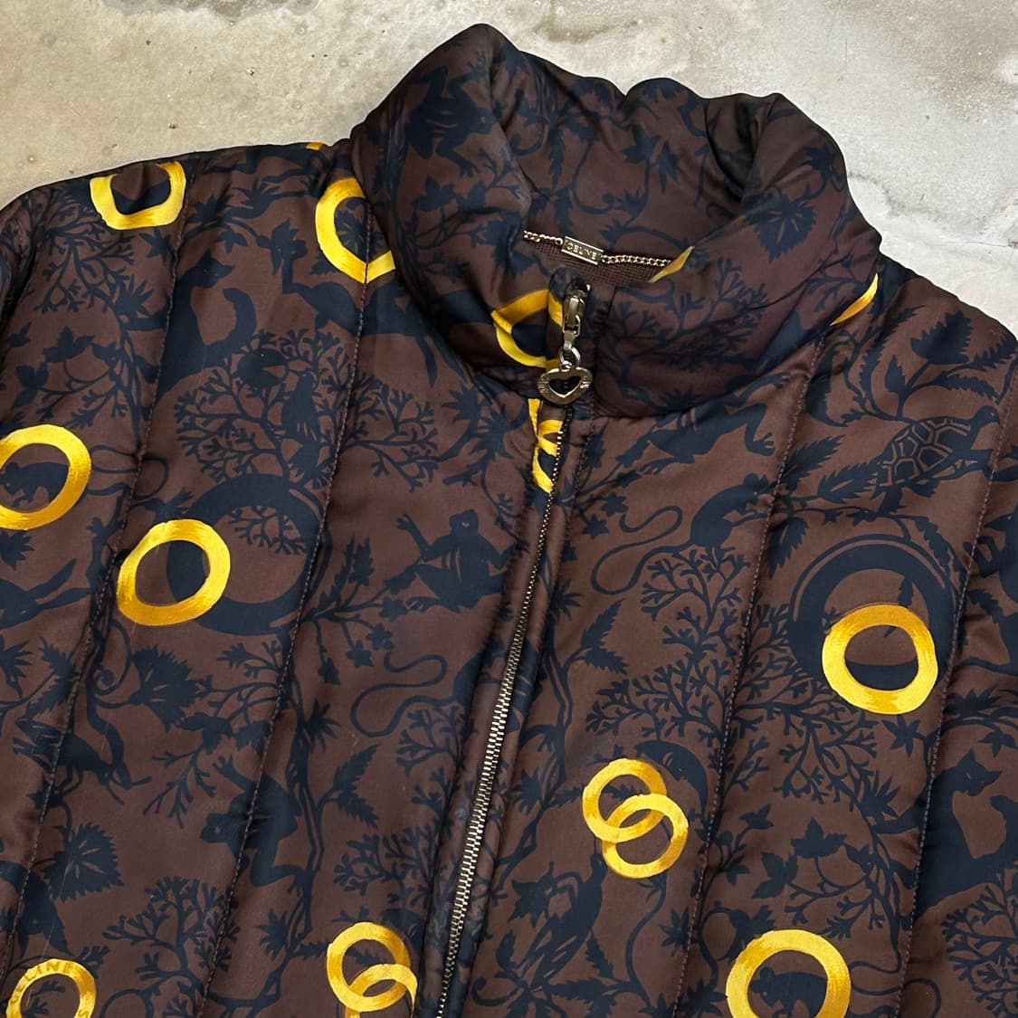 42 셀린느 퀄팅 사파리 브라운 패딩점퍼 상품이미지1