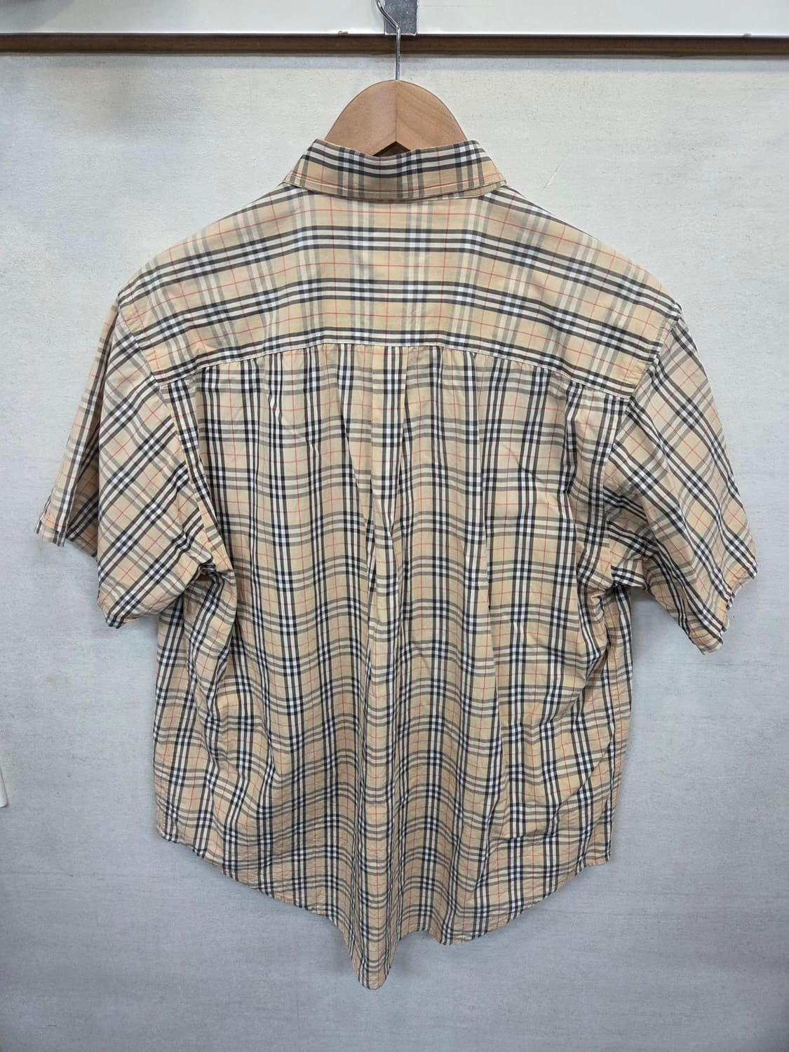 버버리 올드스쿨 빈티지 노바체크 셔츠반팔 xl 상품이미지2