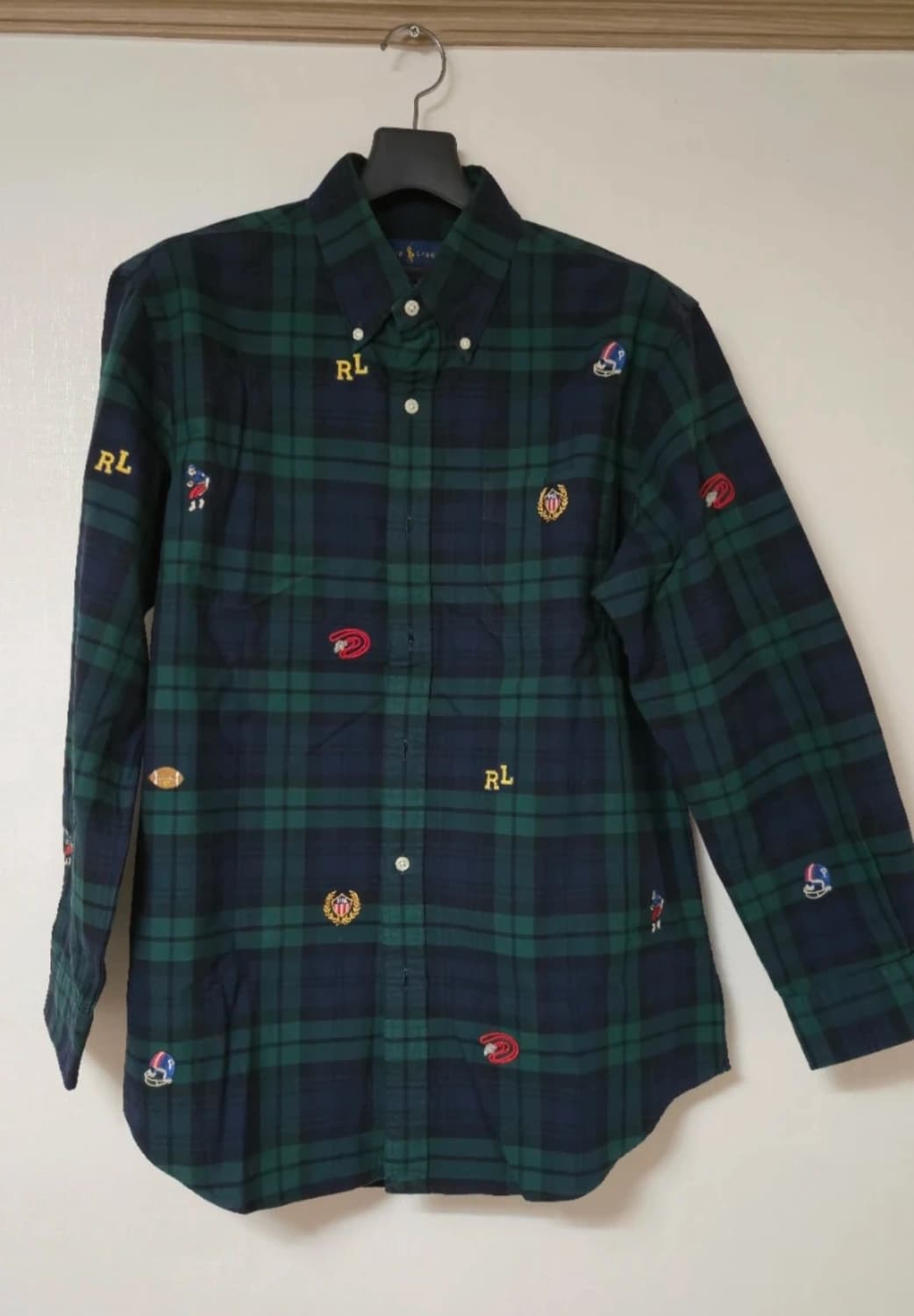 폴로 자수 체크셔츠 클래식 L(105) 상품이미지1