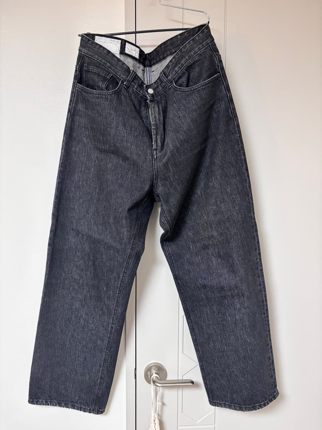 택포) 유스 와이드 데님 팬츠 블랙 상품이미지2