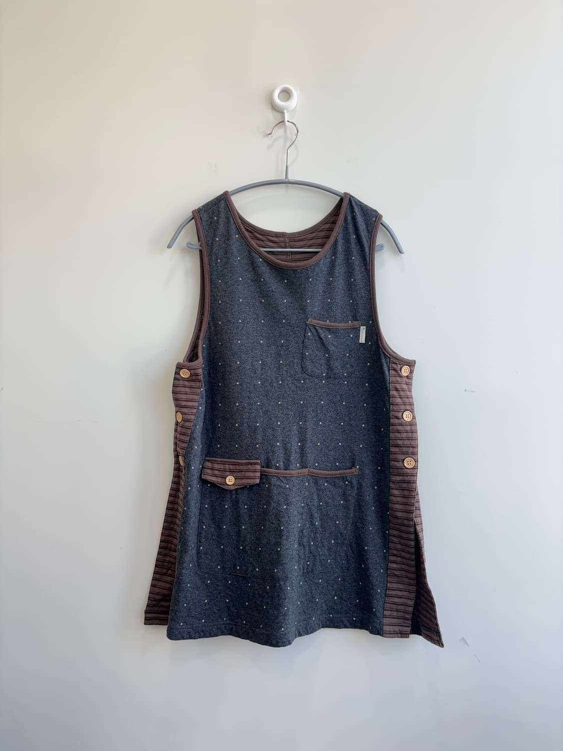 재팬 빈티지 땡땡이 유니크 레이어드 에이프런 상품이미지1