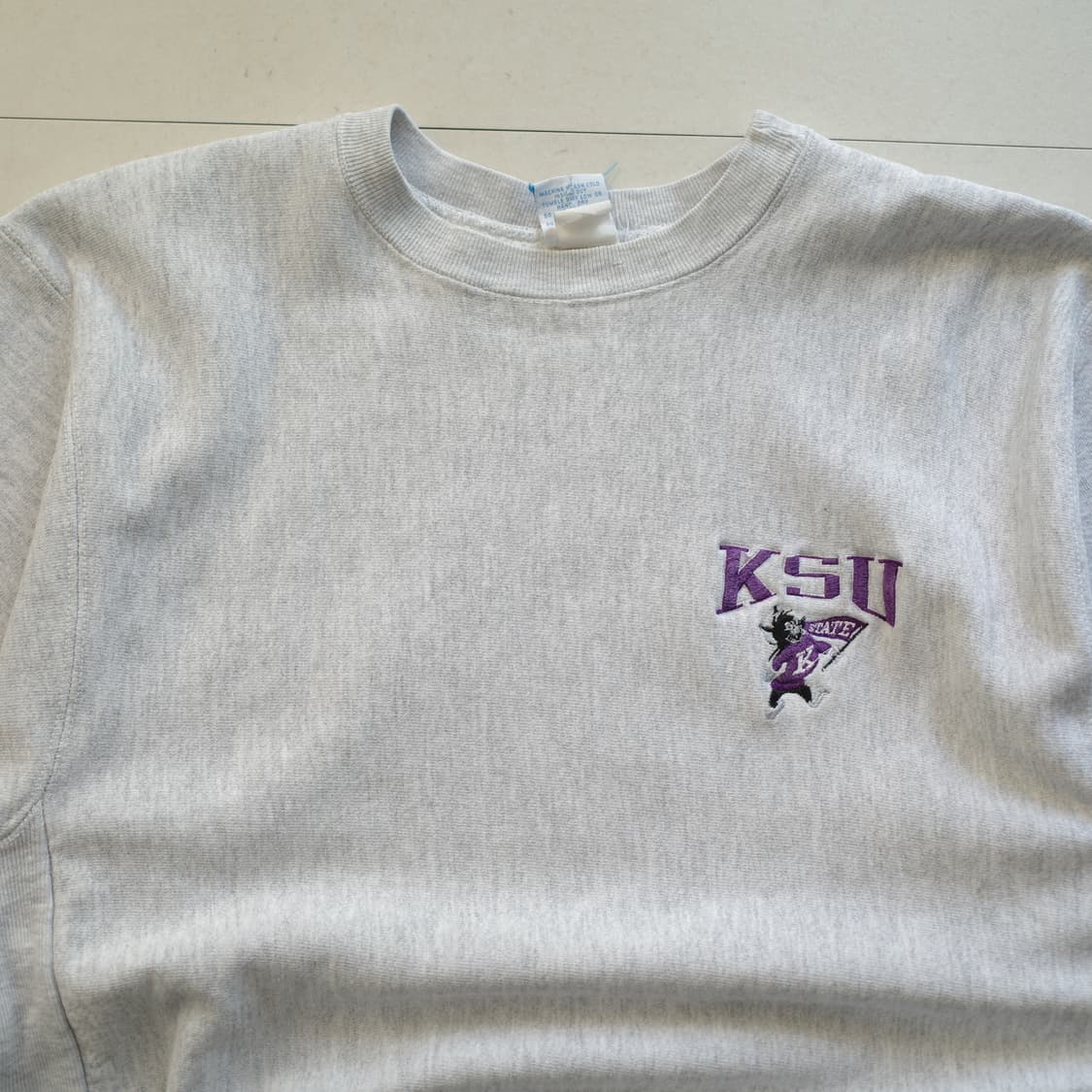 90s MADE IN USA KSU 자수 빈티지 맨투맨 Crable 상품이미지2