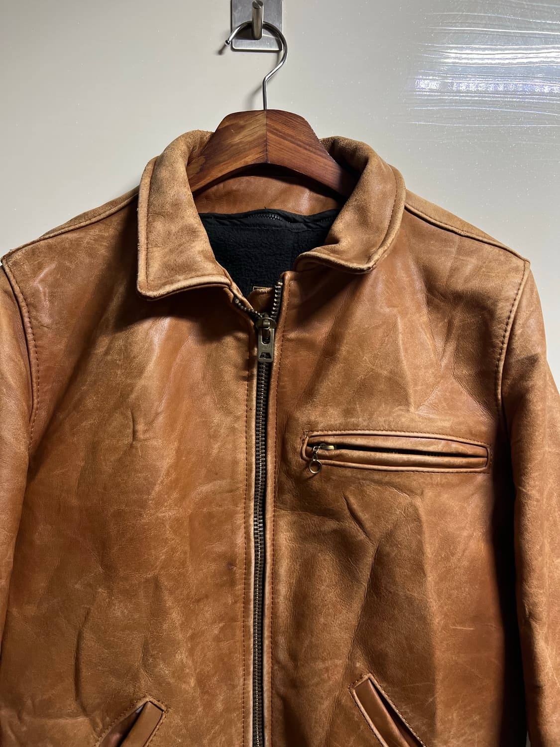 빈티지 Vanson 밴슨 소가죽 스포츠 레더 자켓 상품이미지2