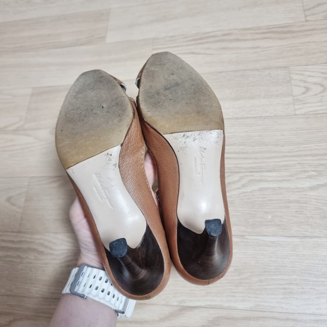 페라가모 슈즈 하이힐 구두 오픈토힐 (230mm/표기6) 상품이미지6