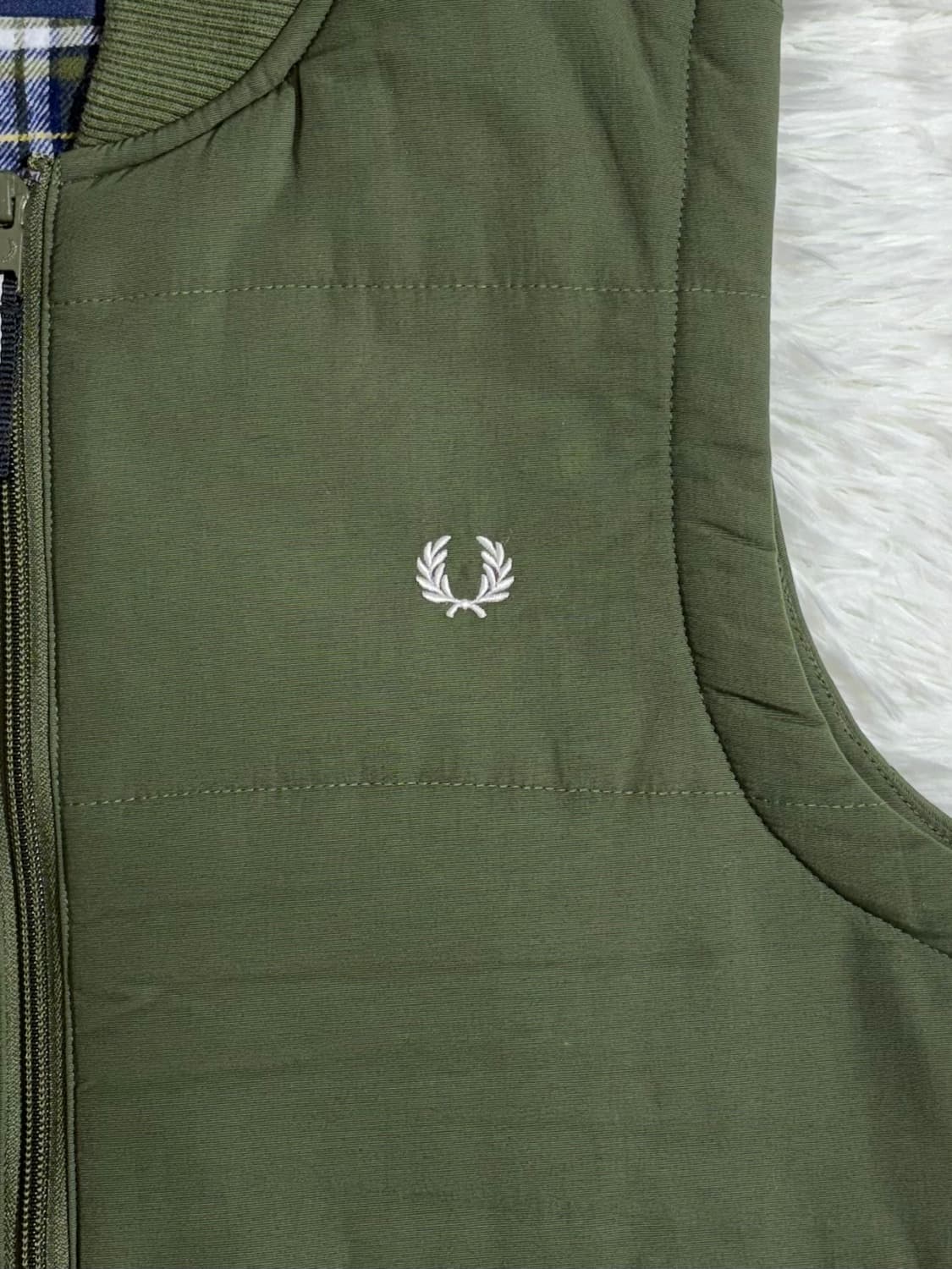 프레드페리 카키 패딩조끼  상품이미지5