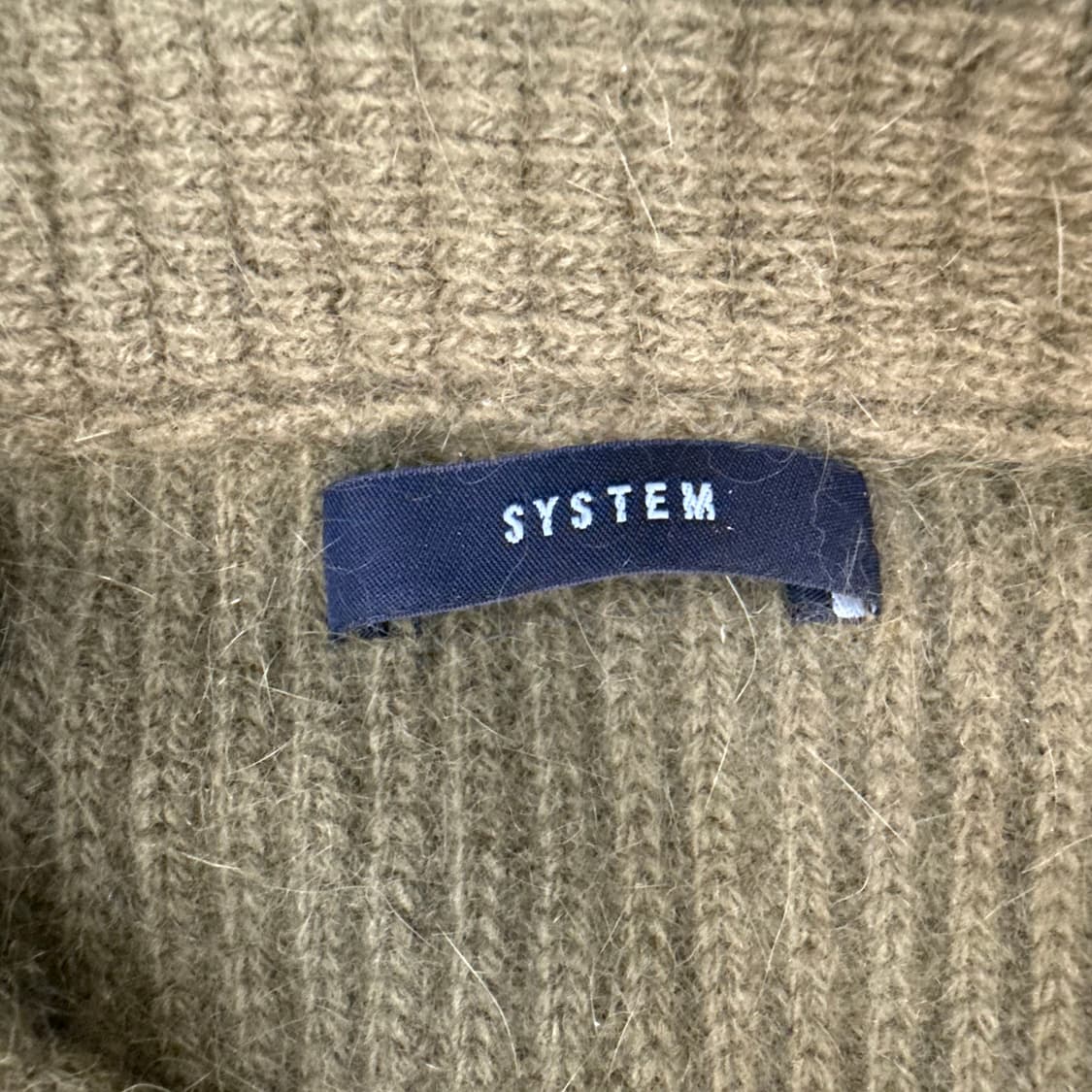 90 시스템 카키 앙고라 니트 0303T 상품이미지3