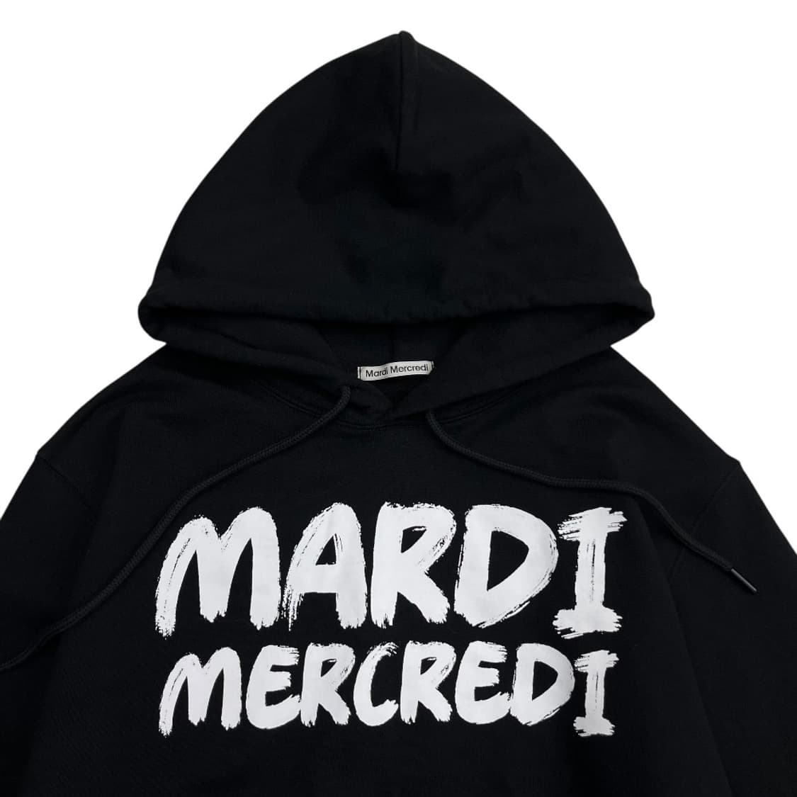 마르디 메르크디 센터 페인팅 로고 블랙 후드 상품이미지4