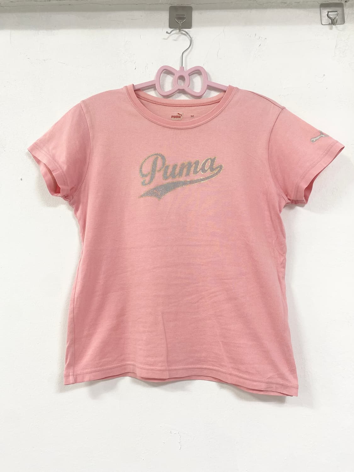 PUMA GLITTER LOGO PINK T-SHIRT 상품이미지2