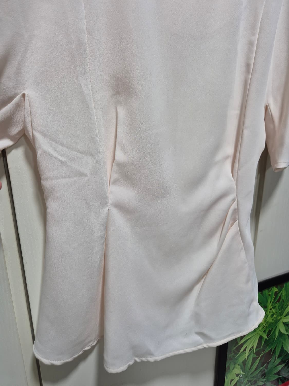 (타임세일)(새상품)Day  블라우스 페플럼 아이보리핑크 반팔 상품이미지7