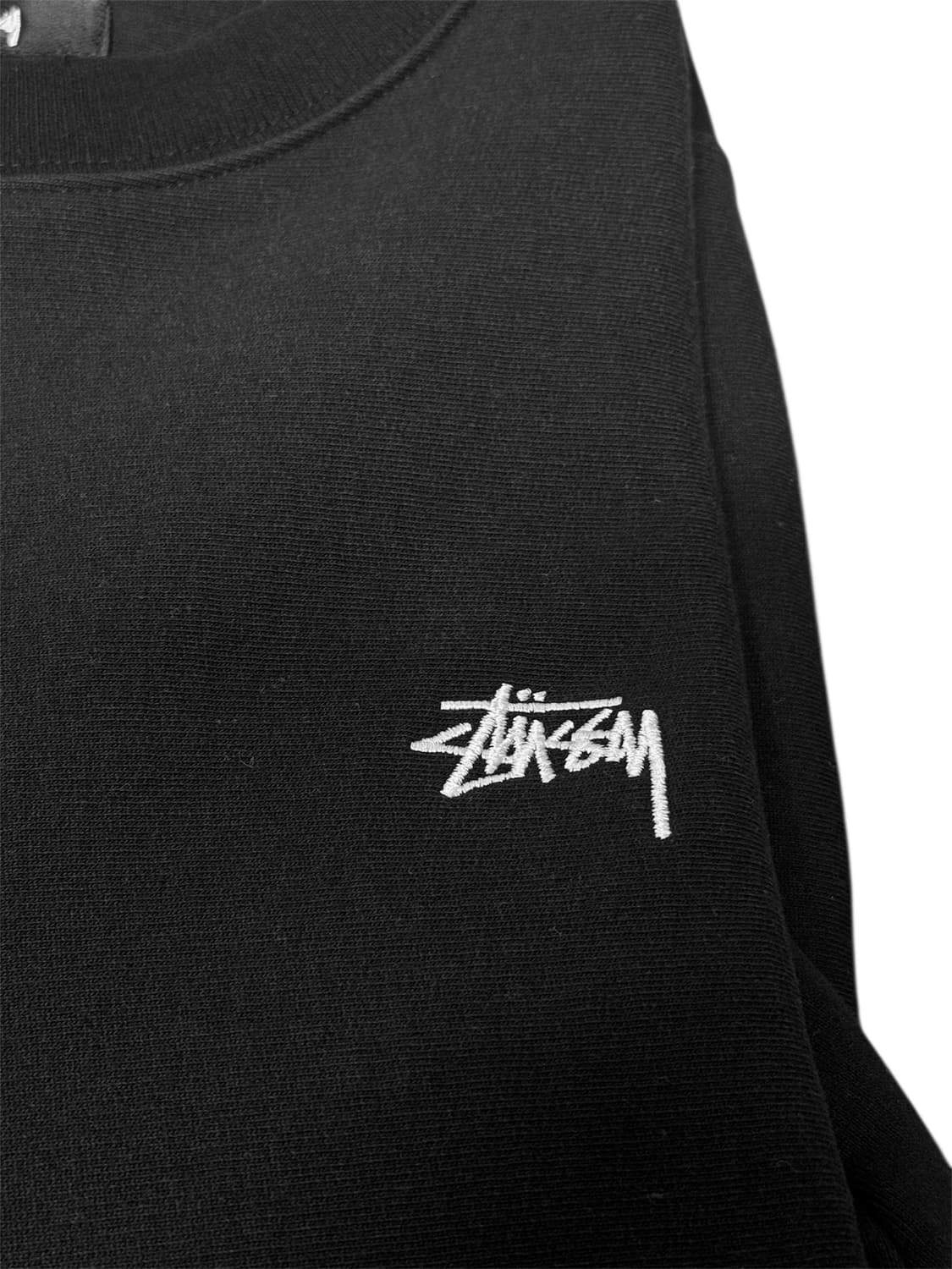 스투시 스탁 로고 크루넥 워시드 블랙 상품이미지4