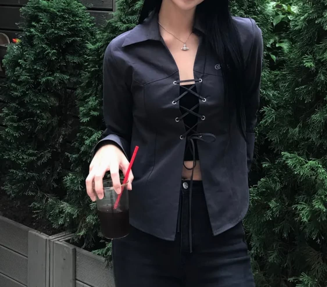 네스티팬시클럽 웨스턴 아일렛 셔츠  상품이미지1