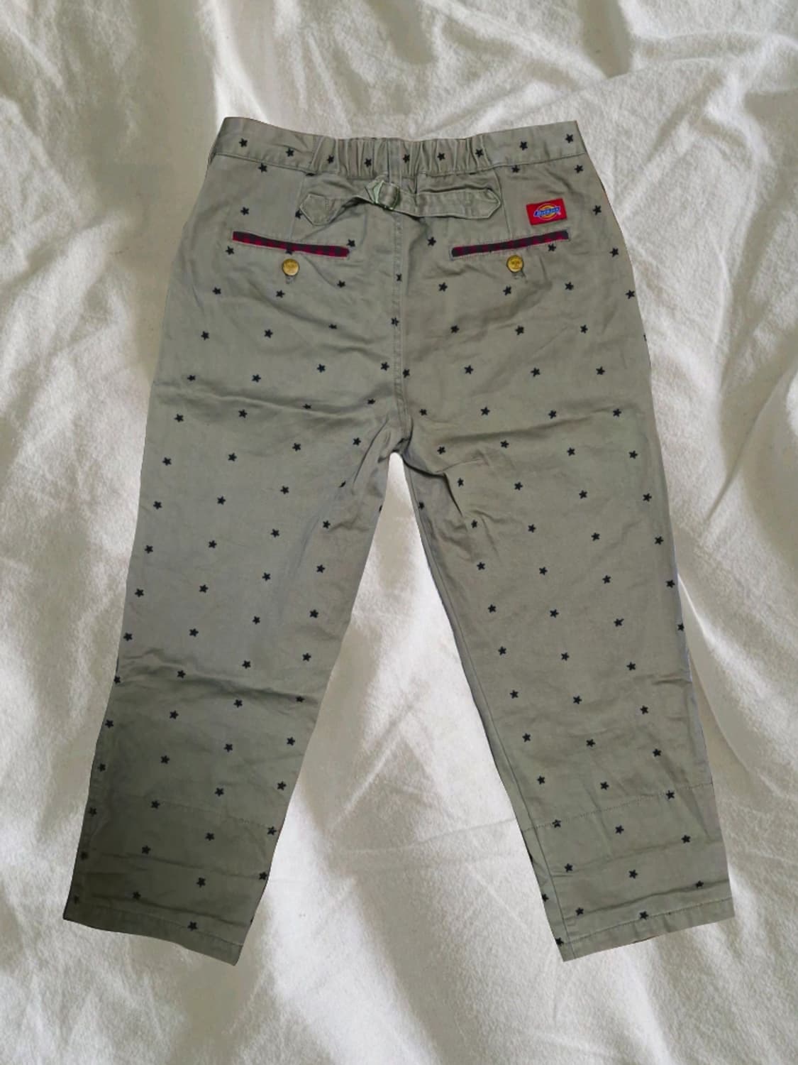 빈티지 디키즈 디즈니 콜라보 미키마우스 별 자수 7부 바지 상품이미지1