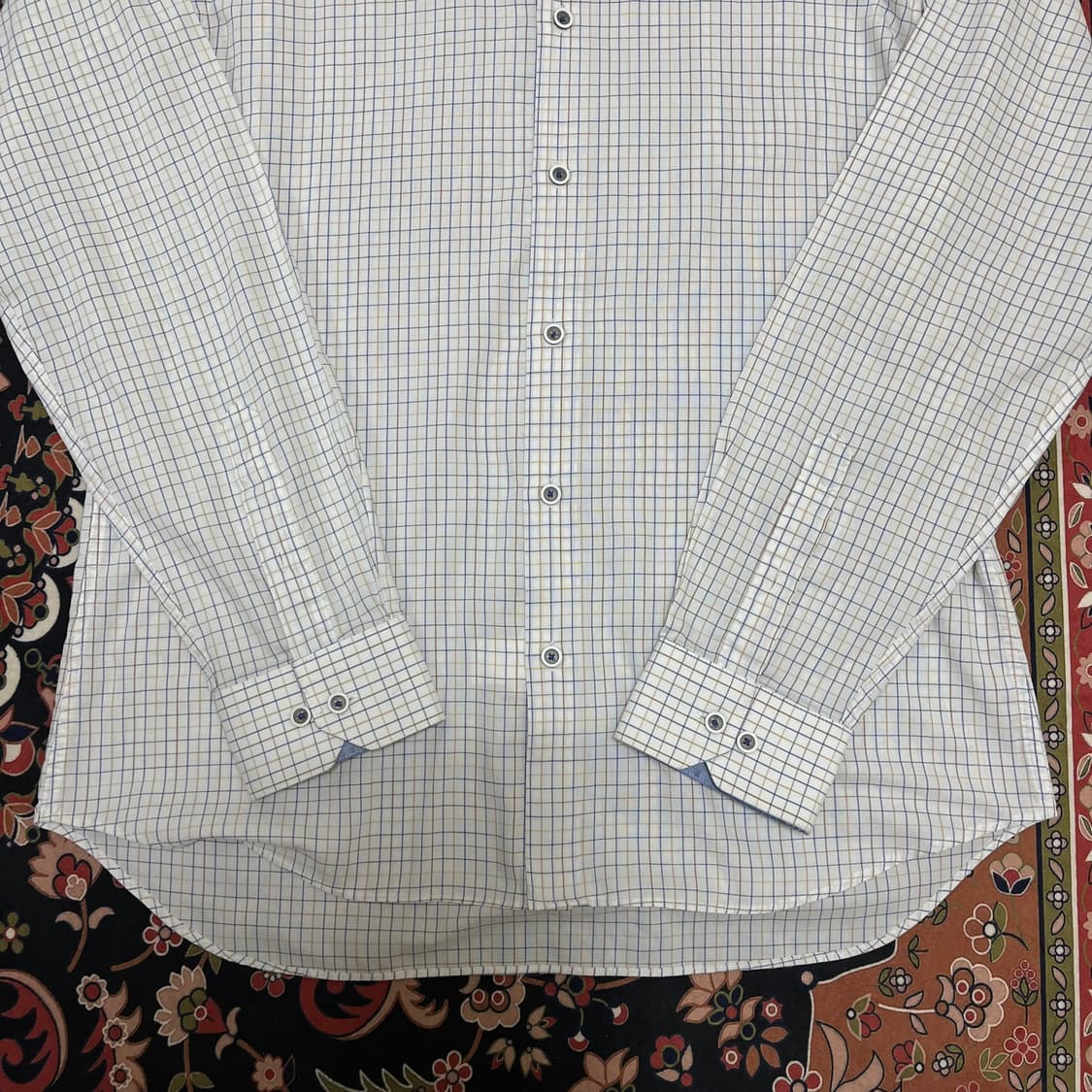 랑방 컬렉션 슬림핏 체크 긴팔 셔츠 XL/105 상품이미지5