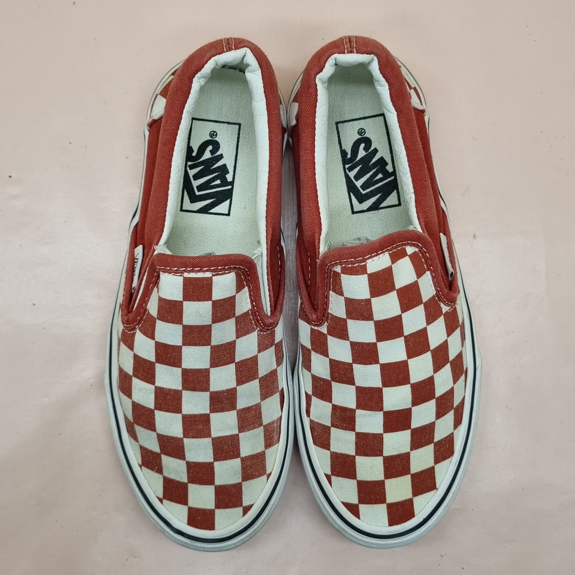 반스 체커보드 레드 슬립온 225 상품이미지2