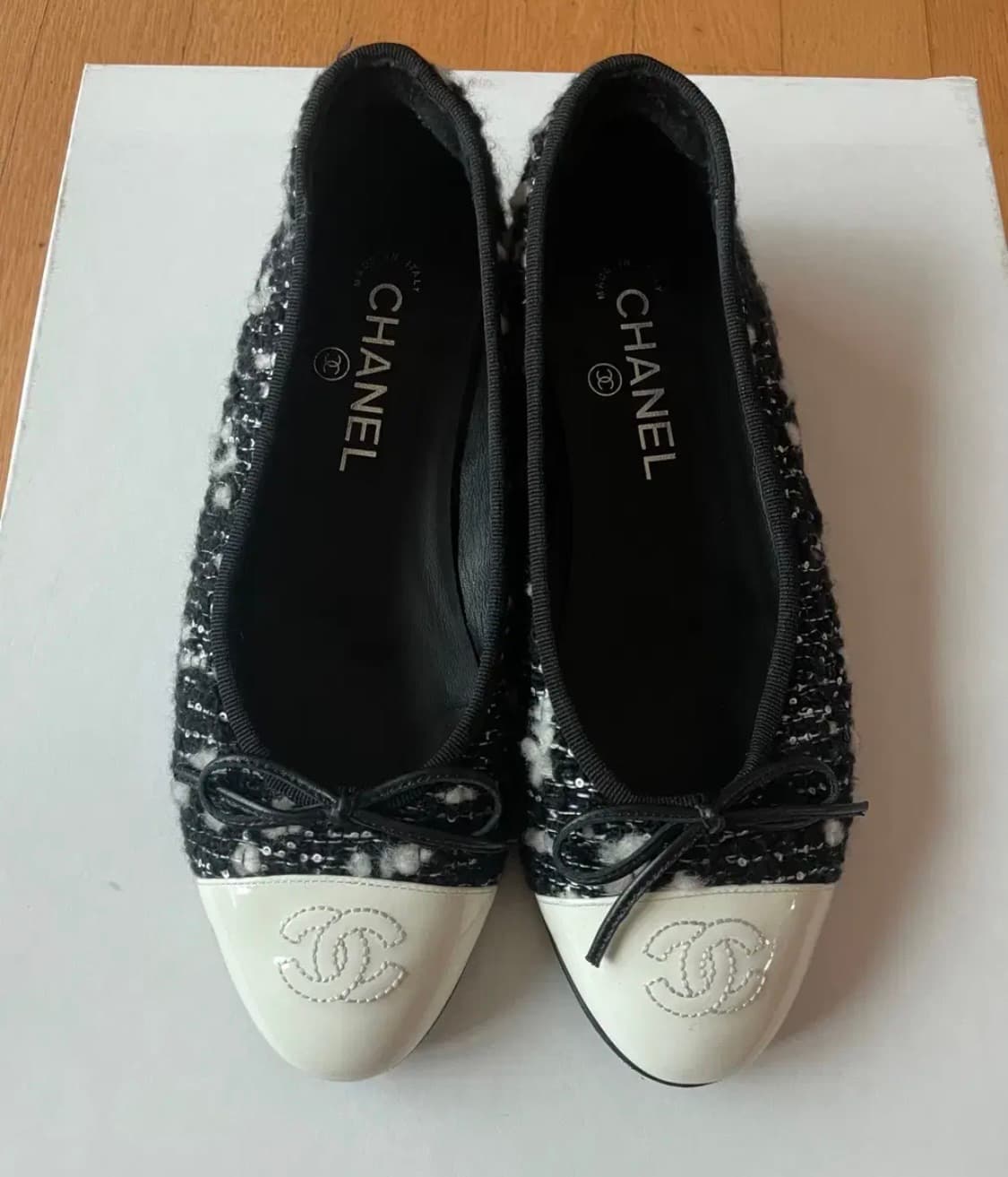 샤넬 트위드 발레리나 플랫 37 상품이미지3