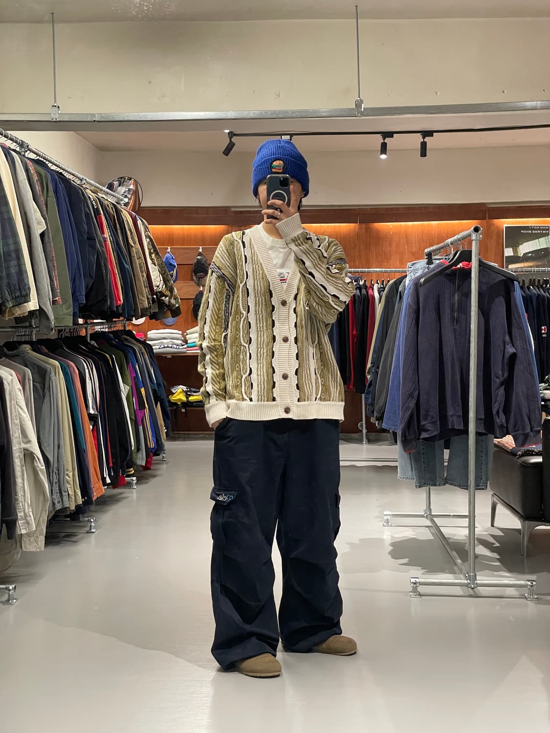 빈티지 V넥 가디건   상품이미지3