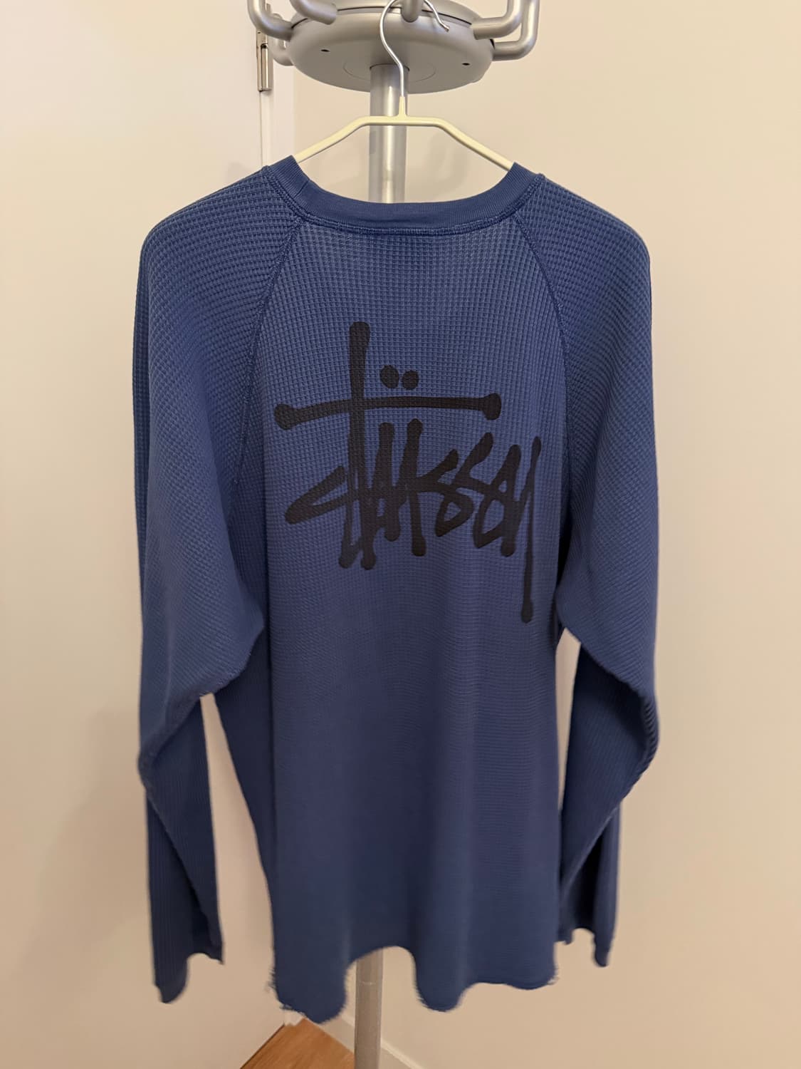 (xxl) 스투시 래글런 써멀 롱슬리브 크루 블루 상품이미지2