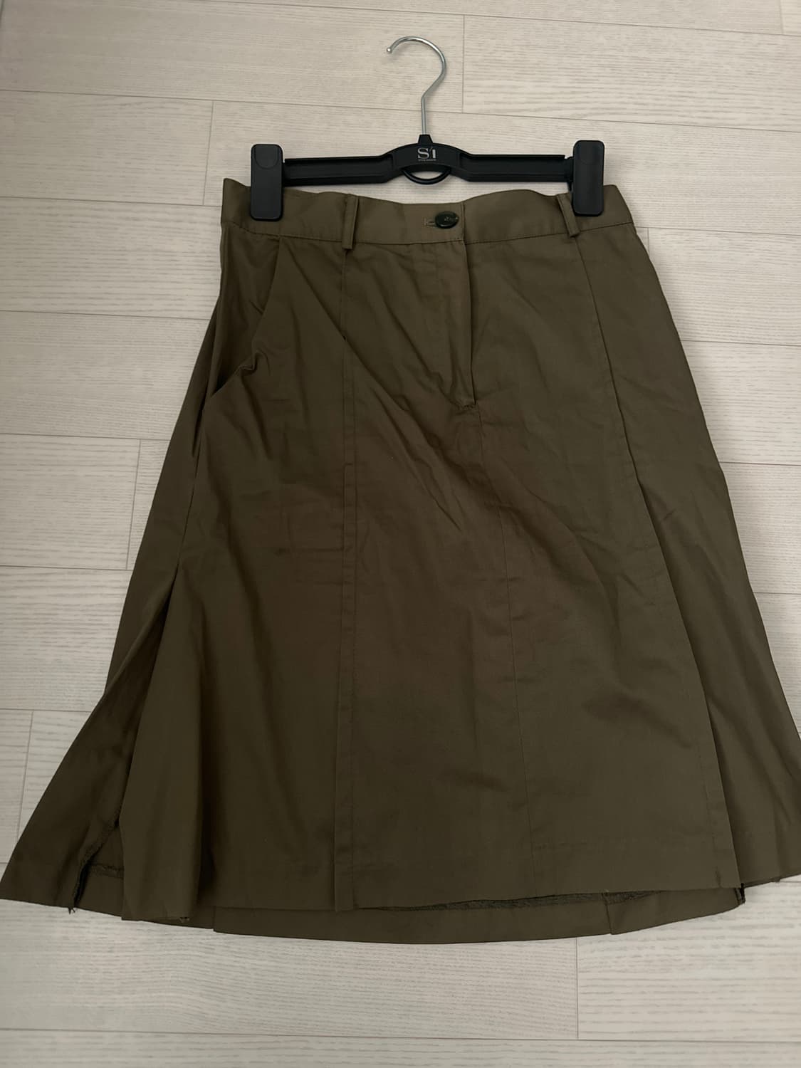 카키 미디스커트 상품이미지2