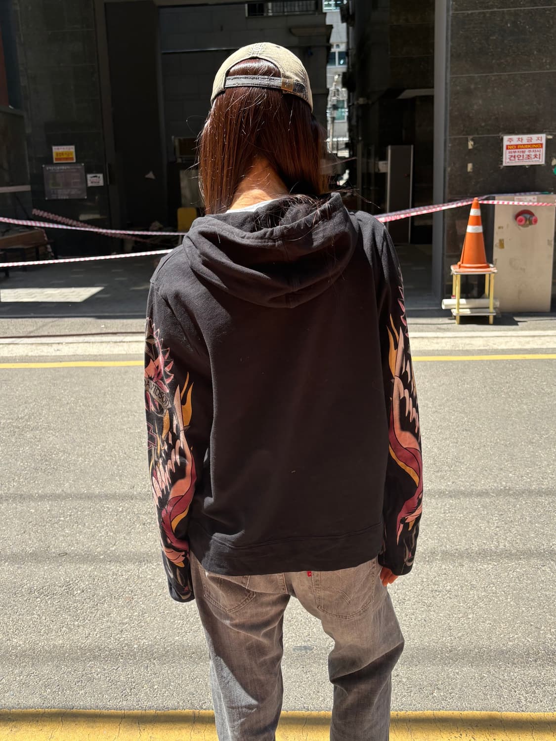 할리데이비슨 긴팔 프린팅 후드집업 상품이미지6