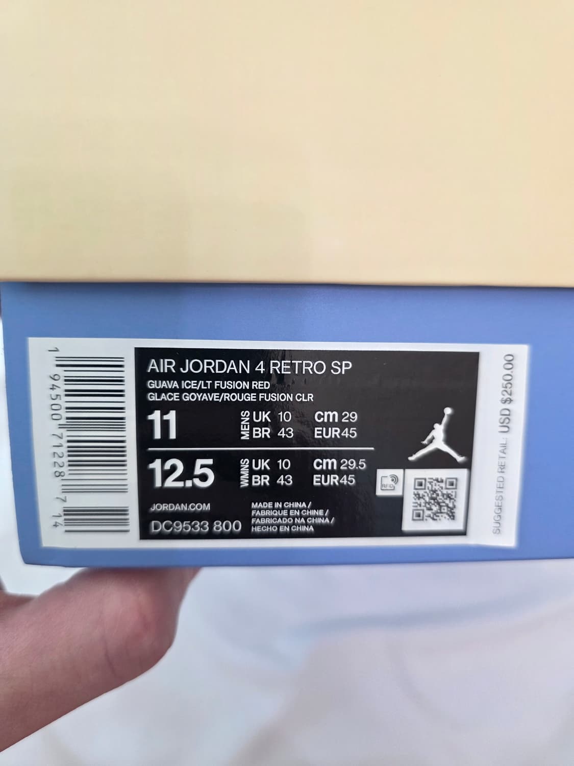 조던 4 x 유니온 레트로 구아바 아이스 상품이미지7