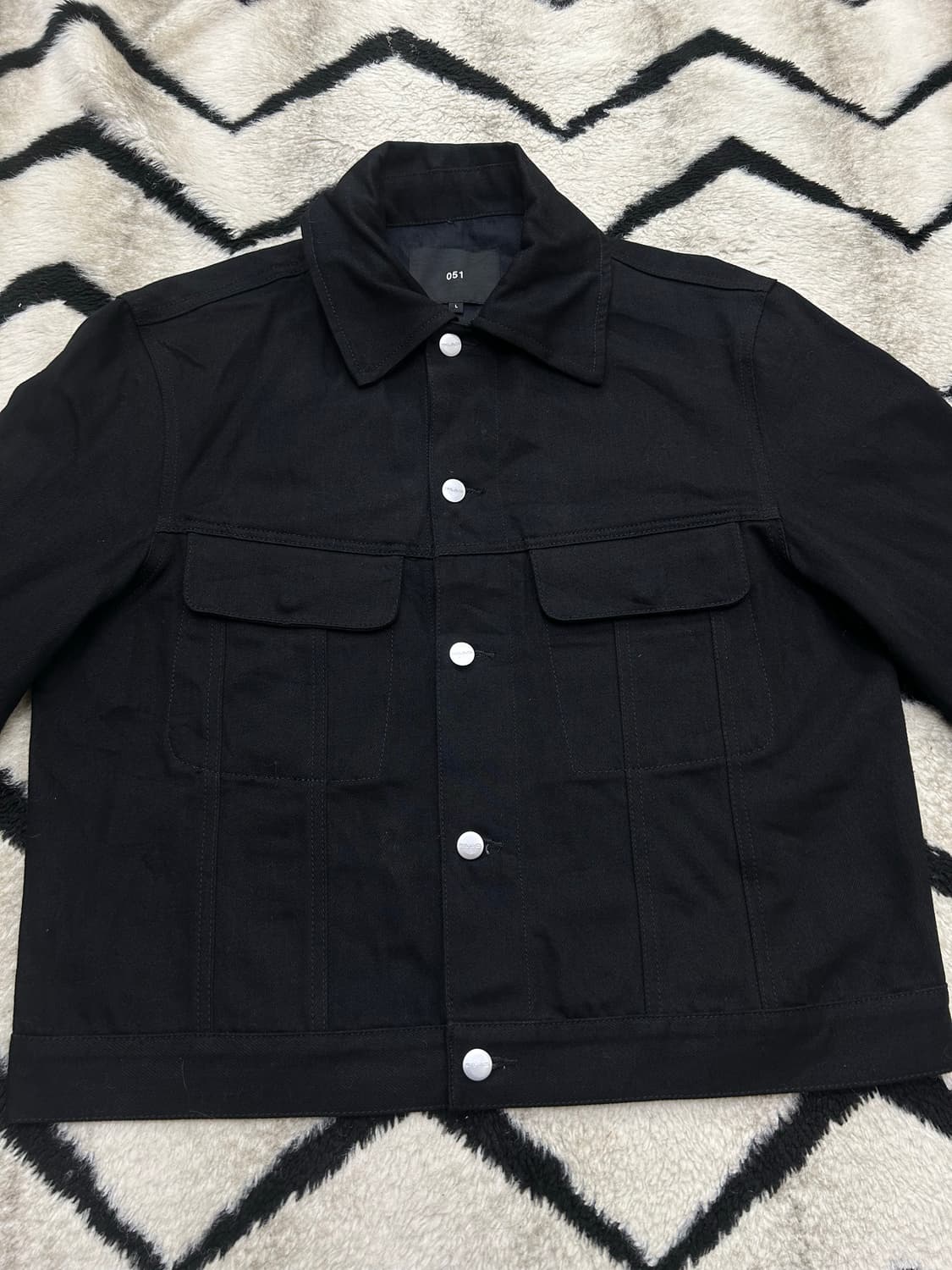 [L]Plac 플랙 투포켓 데님 트러커 자켓/블랙 상품이미지4